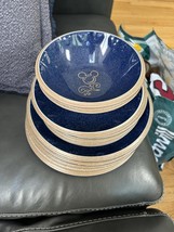 Disney Parks Authentic Dinner ware - Blue Speckled Plates 3 - $461.34 MXN
