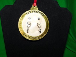 New Pet Friends Jewelry 2 Pair of Earrings Post&amp;Dangle Silver Paw Print - £4.79 GBP