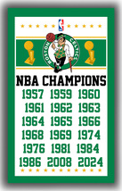 Boston Celtics Basketball Team Champions Flag 90x150cm 3x5ft Fan Best Ba... - £11.79 GBP