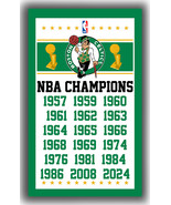 Boston Celtics Basketball Team Champions Flag 90x150cm 3x5ft Fan Best Ba... - €12,20 EUR