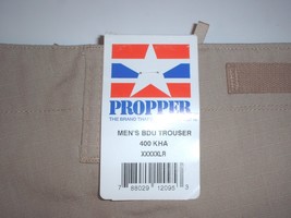 Propper brand &quot;Combat Trousers&quot; BDU-style XXXXXX Bubba 58X32 khaki cotton NWT - £66.95 GBP