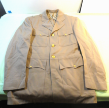 U.S. NAVY USN WWII SERVICE DRESS KHAKI JACKET SUMMER UNIFORM 38R - $150.47