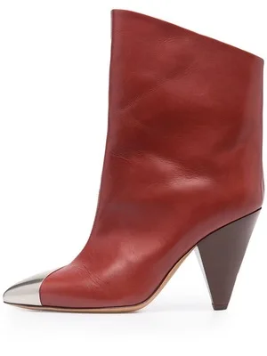 2023 retro British style tapered heel botas  pointed soft leather knee high slee - $115.75