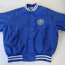 Vintage Dunbrooke Pla-Jac Jacket Men's XL Blue Satin Snap Front Made USA 90s image 14