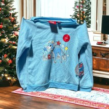 Macy&#39;s Thanksgiving Day Parade Kids  Christmas PJ Shirt Blue Fleece Reindeer - £7.74 GBP