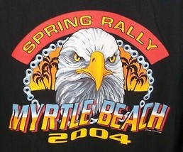Spring Rally Myrtle Beach Flaming Pistons  Motorcycles 2004  T Shirt XL - $14.84