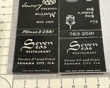 Lot Of 2  Matchbook Covers  Seven Seas Restaurant  Panama City, FL  gmg ... - $19.80