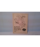 Sunbeam Mixmaster Hand Mixer Instruction and Recipe Manual 1974 - $11.05 CAD