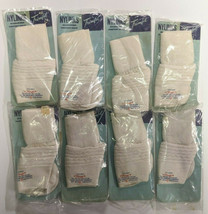 8 pr Vintage NOS Nylinks Trimfit Girls Fold Top Socks Cotton Nylon USA 9 - £27.29 GBP