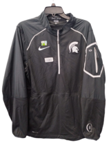 Nike Men&#39;s Michigan State Spartans 1/2 Zip Jacket, Black - SMALL - £43.51 GBP