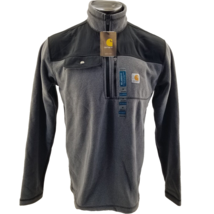 Carhartt Men&#39;s 102836 Fallon Half-Zip Sweater Fleece Gray  Relaxed Fit Sz Medium - £43.30 GBP