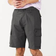 Sonoma Flexwear Ripstop Cargo Shorts Mens 29 Dark Gray Cotton Stretch NEW - £20.83 GBP