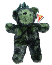 Dakin Applause Jewel Green Tipped Teddy Bear Plush 13&quot; Lovey Stuffed Animal Toy - £28.61 GBP