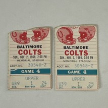 Two 1969 Baltimore Colts Football Game Ticket Stubs - £19.94 GBP
