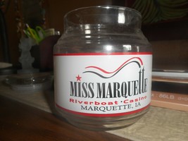 MISS MARQUETTE RIVERBOAT CASINO MARQUETTE IOWA COLLECTABLE JAR Tight SEAL - $11.72