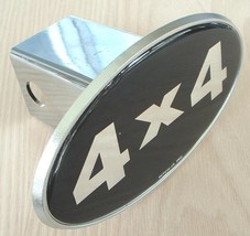 4X4 Four Wheel Drive Chrome Black Trailer Truck Hitch Cover Plug 2 Inch Receiver - £9.94 GBP