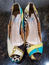 Steve Harvey Women Multicolor Peep Toe Casual Wedge Heel Sandals - $27.00