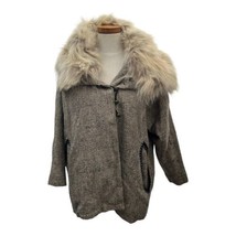 Isabel Marant Jacket No. 1501 Tweed Wool Blend Removable Coyote Collar S... - $163.28