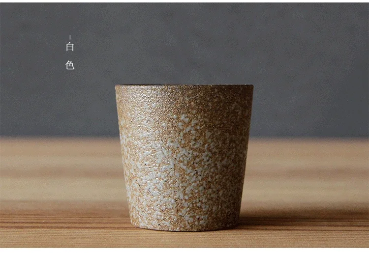 Chinese Pottery Coffee Mug Raw Ceramic Tea Cup Capacity: 51-100ml White-... - €7,37 EUR