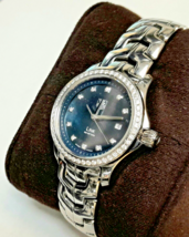 TAG Heuer WJF131G  Link  Women&#39;s Blue diamond dial, diamond Bezel  Watch - £1,573.07 GBP