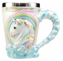 Ebros Sacred Rainbow Unicorn Mug 12oz Celtic Knots Rim Tankard Coffee Cup 5&quot;H - £21.88 GBP