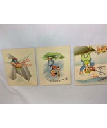 Set of 3 Vintage Birthday Cards Betsy Ross Line Baseball Player Not Signed - $14.00