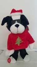 Merry Brite Animated Singing Dancing Christmas Bulldog Cupid Shuffle Plu... - $32.99
