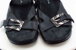 Bellini Sz 9 M Black Slingback Leather Women Sandals Frankie - £15.65 GBP