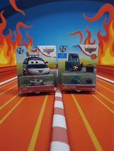 Disney PIXAR Cars Metal Robert Jamjones &amp; Chisaki Brand New Pair - $343.63 MXN