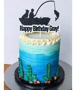 Fishing Cake Topper | Birthday Cake Topper | Customize Cake Topper | Fis... - £7.08 GBP