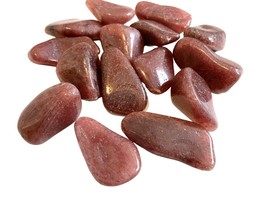 1X Raspberry Aventurine Tumbled Stone 35-45mm XL Reiki Healing Crystal Sex - $2.35