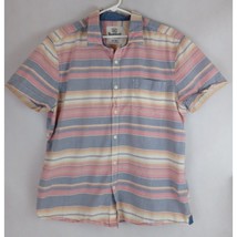 Vintage Roebuck &amp; Co. Men&#39;s Colorful Striped Casual Shirt Size XL 100% C... - £19.07 GBP