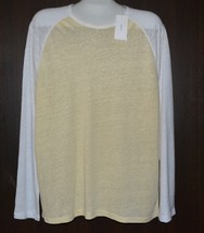 Vince Yellow White Knitted Linen  Men&#39;s  Sweater Shirt  Saze XL  - £72.54 GBP