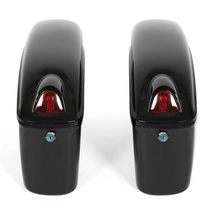 Black Hard Saddle Bags Saddlebags compatible with Harley Softail Dyna Sp... - $1,329.87 MXN