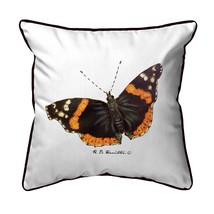 Betsy Drake Red Admiral Butterfly Extra Large 22 X 22 Indoor Outdoor Pillow - £55.38 GBP