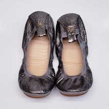 Yosi Samra YS Sienna - Size 7 Pewter - Dark Metallic Gray Foldable Ballet Flats - £14.98 GBP