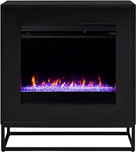 Frescan Color Changing Electric Fireplace, Black - $761.99