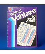 New 1982 Vintage MB Triple Yahtzee 80 Score Cards Score Pad E4100 Sealed... - $26.36 CAD