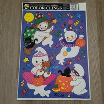 Vtg 90s Paper Magic Group Halloween Color Clings Window Decor Ghost Witc... - $11.87