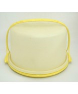 Vintage Tupperware Cake Pie Carrier Taker 684 Complete with Strap Yellow - £11.16 GBP