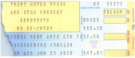 Vintage Aerosmith Ticket Stub June 27 1990 Saratoga Springs New York - £19.71 GBP