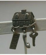 Signed JJ  House Pin Dangling Charms-Sold, Phone Key - $20.29