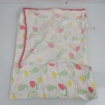 Apple Pear Watermelon Lemon Fruit Cotton Muslin Baby Blanket Chick Pea Girl - £23.36 GBP