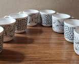 IKEA Black and White Coffee Tea Mug Cup 15199 Set Of 8 - $54.99