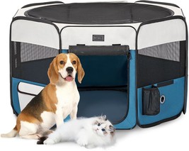 Dog Playpen, Pop Up 36 Sturdy Foldable Medium Dog Kennel Puppy Playpen Indoor  - $55.99