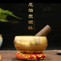 Handmade Brass Tibetan Sound Bowl Set (Chanting Singing Bowl) - £51.97 GBP