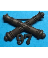 1902-1905, US ARMY ARTILLERY CORPS, BRONZE, 97th FIELD ARTILLERY, COLLAR... - $653.32 MXN