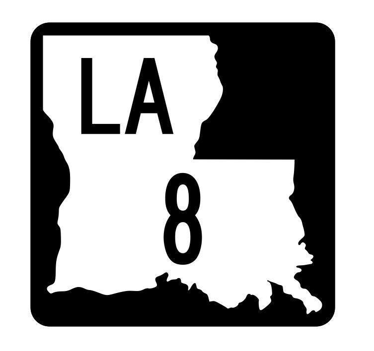 Primary image for Louisiana State Highway 8 Sticker Decal R5736 Highway Route Sign