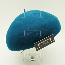 HATsanity Unisex Fashion Soft Wool Felt Basque Beret Hat - Midnight Blue - £22.38 GBP