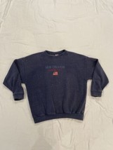 Vintage 80’s ESY Sport Wear New Orleans Knit Sweater XL Navy Blue Embroidered - £11.57 GBP